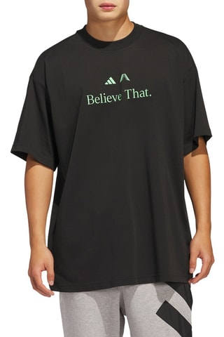 Wijd T-shirt - Zwart