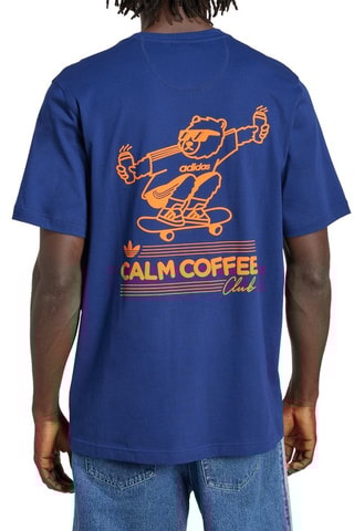 T-shirt Coffee - Marineblauw