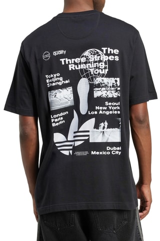 Wijd T-shirt Sport Elements - Zwart en Wit