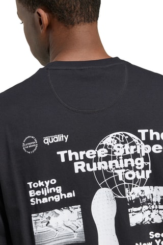 Wijd T-shirt Sport Elements - Zwart en Wit