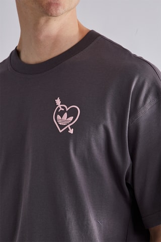 Oversized T-shirt Cupid and Heart - Grijs