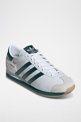 Zapatillas de piel Country Japan - Blanco y verde