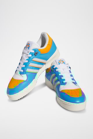 Leren Sneakers Rivalry Low Itchy - Lichtblauw en Oranje