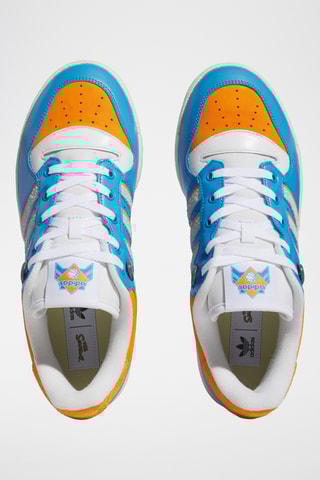 Leren Sneakers Rivalry Low Itchy - Lichtblauw en Oranje