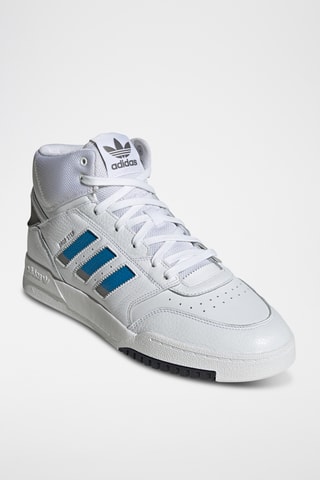 Hoge Leren Sneakers Drop step - Wit en Hemelsblauw