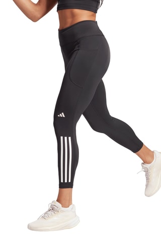 7/8 Legging Hoge Taille DailyRun 3-Stripes - Donkergrijs