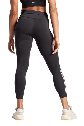 7/8 Legging Hoge Taille DailyRun 3-Stripes - Donkergrijs