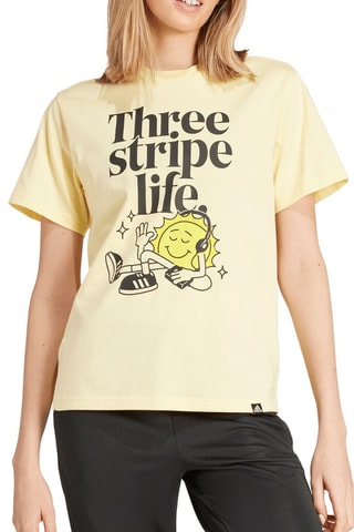 T-shirt Regular Positivity - Geel