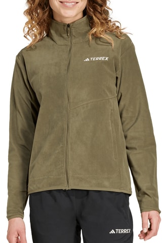 Fleece Wandeljasje - Olijfgroen