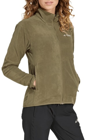 Fleece Wandeljasje - Olijfgroen