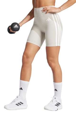 Sportwielrenbroekje Hoge Taille Fit Optime Essentials - Lichtgrijs