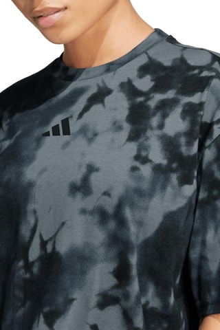 Wijd T-shirt met Tie and Dye Climacool Training Club 24/7 - Zwart en Lichtgrijs