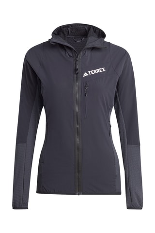 Fleece Jasje met Capuchon Terrex Techrock - Donkergrijs