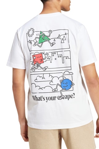 T-shirt Regular Positivity Shapes - Wit