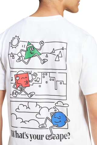 T-shirt Regular Positivity Shapes - Wit