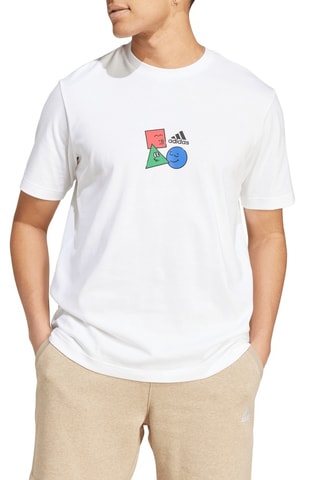 T-shirt Regular Positivity Shapes - Wit