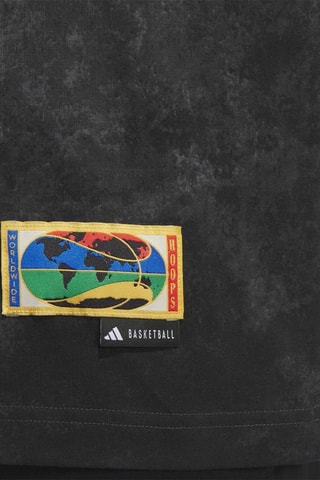 Wijd T-shirt Worldwide Hoops Graphic - Zwart