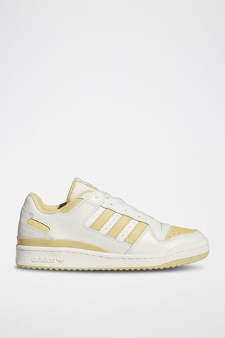 Leren Sneakers Forum Low Cl- Wit en Zachtgeel