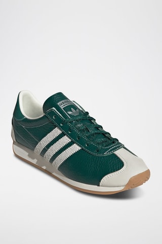 Zapatillas de piel Country - Verde oscuro