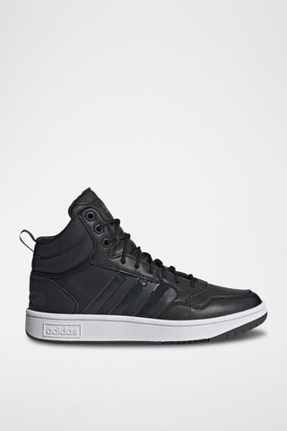 Hoge Gevoerde Basketbalschoenen Hoops 3.0 Mid WTR Zwart