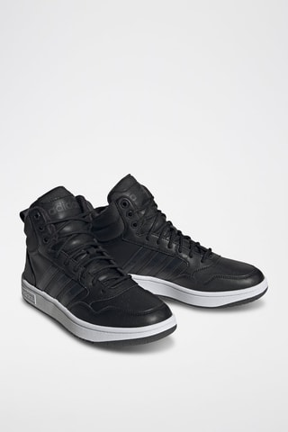 Hoge Gevoerde Basketbalschoenen Hoops 3.0 Mid WTR Zwart