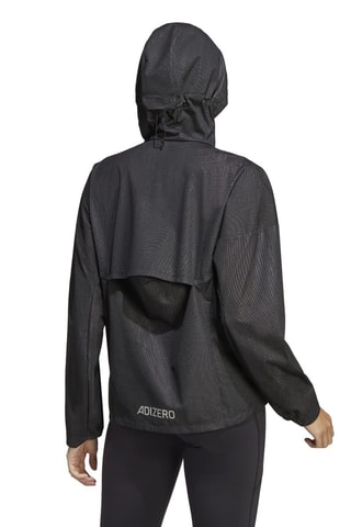 Hardloopjasje met Capuchon Adizero Jacket - Antraciet