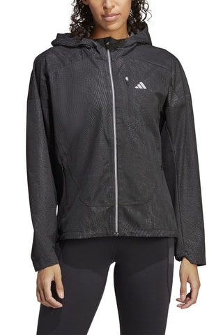 Hardloopjasje met Capuchon Adizero Jacket - Antraciet