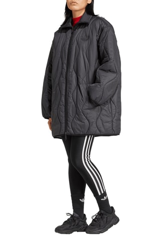 Gewatteerde Jas Mid - Zwart