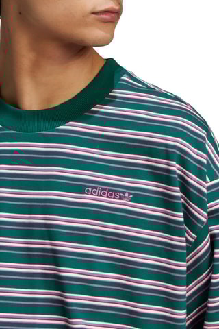 Wijd Gestreept T-shirt 80s - Groen