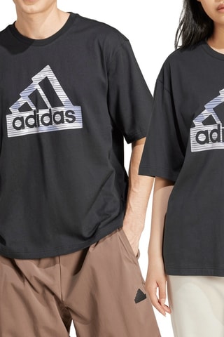 Wijd T-shirt Adiclub - Zwart