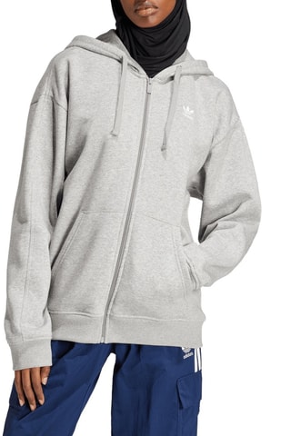 Sweater met Capuchon Essentials - Gemêleerd Lichtgrijs