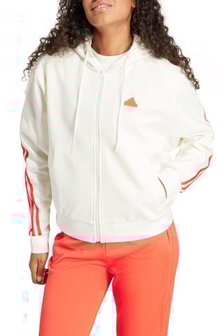 Sweater met Capuchon W FI 3S FZ HD - Ecru