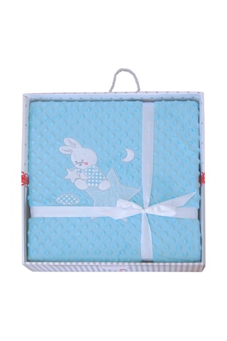 Deken Bubble Rabbit Turquoise - 110 x 140 cm