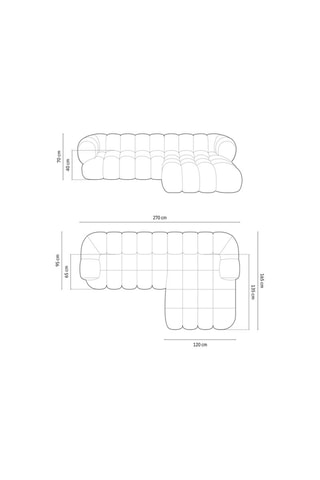 Canapé d'angle droit modulable Maurice - Marron - 3 Places - Tissu velours