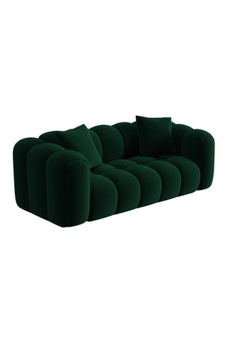 Canapé Elise - Vert foncé - 3 places - En tissu velours