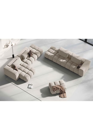 Canapé gauche modulaire Lorella - Sable