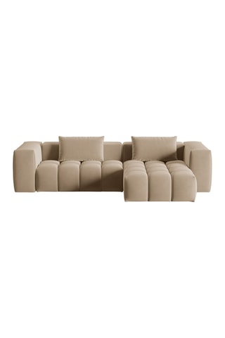 Canapé d'angle droit modulaire Lorella - Sable