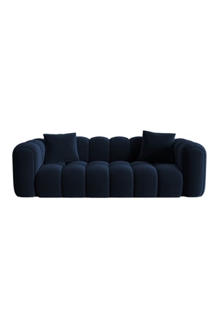 Canapé modulaire Elise - Bleu roi - 4 places - En tissu velours