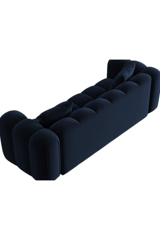 Canapé modulaire Elise - Bleu roi - 4 places - En tissu velours