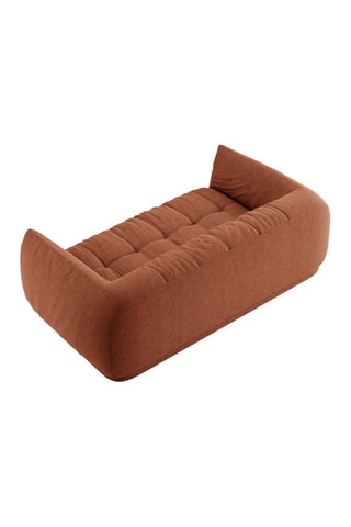 Canapé Julia - Rouge brique - 2 places - En tissu structurel