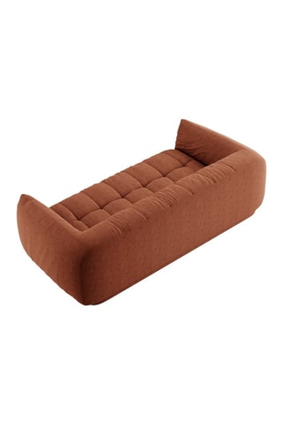 Canapé Julia - Rouge brique - 3 places - En tissu structurel