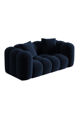 Canapé Elise - Bleu roi - 2 places - En tissu velours