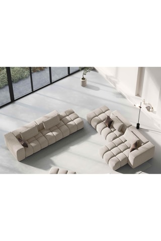 Canapé d'angle droit modulaire Lorella - Sable