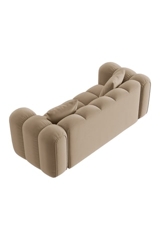 Canapé Elise - Beige - 3 places - En tissu velours