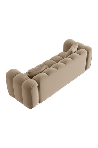 Canapé modulaire Elise - Beige - 4 places - En tissu velours