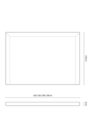 Tête de lit en pin massif Marie - 200 x 120 x 8 cm