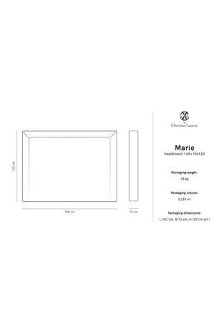 Tête de lit Marie Beige clair