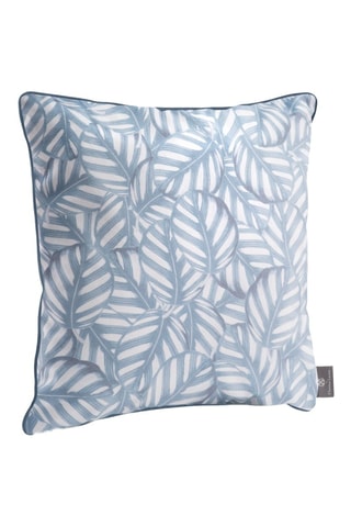 Coussin Leaves - Bleu et blanc - 45 x 45 cm
