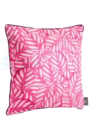 Coussin Leaves - Rose et blanc - 45 x 45 cm