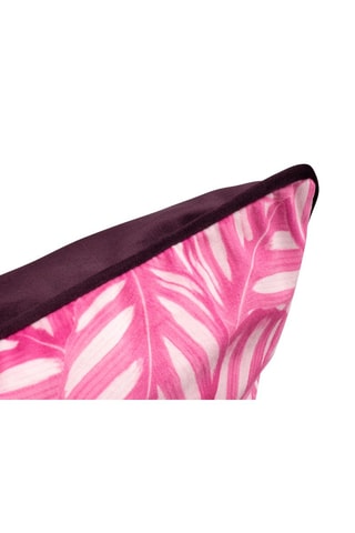 Coussin Leaves - Rose et blanc - 45 x 45 cm